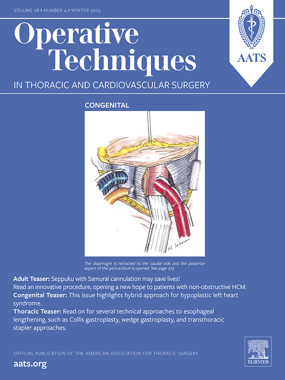 Go to journal home page - Operative Techniques in Thoracic and Cardiovascular Surgery